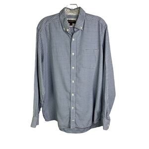 Johnston & Murphy Flannel Shirt Mens‎ Large Multi-color Houndstooth Classic Prep